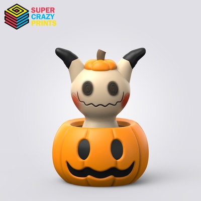 pokémon halloween mimikyu einfach drucken no unterstützung kunst goodra pikachu charmander bulbasaur frei anime batman spielzeug flexi darth eevee charizard gengar valentinstag psyduck starmie 3d print model - Mito3D