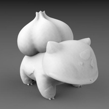 pokemon - high res 001bulbasaur game poly bulbasaur figure 3d print model - Mito3D