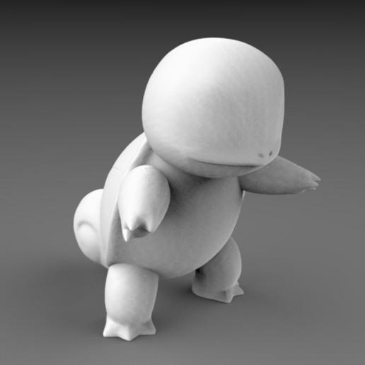 pokemon - high res 007 squirtle game collection figure 3D print model - Mito3D