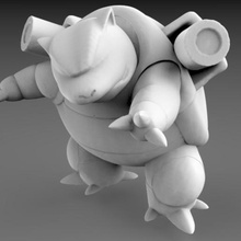 pokemon - alta res 009 blastoise juego 150 la estatua figura 3d print model - Mito3D