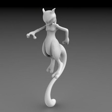 pokemon - high res 150mewtwo game collection figure mewtwo 3d print model - Mito3D