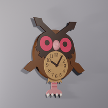 pokemon - hoothoot clock 3d print model - Mito3D