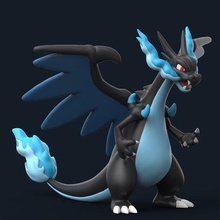 Pokemon - Mega Charizard X with cuts and as a whole | 3D Print Model