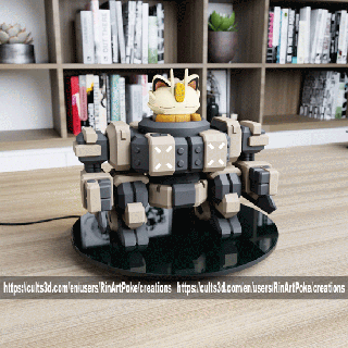 pokemon maullar mecha tanque fácil impresión apoyo juego eevee chorro Pikachu charmander bulbasaur juguete mewth 3d print model - Mito3D