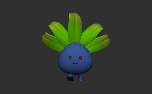 Pokémon estranho melancolia verde plantar geração cutucar 3d print model - Mito3D