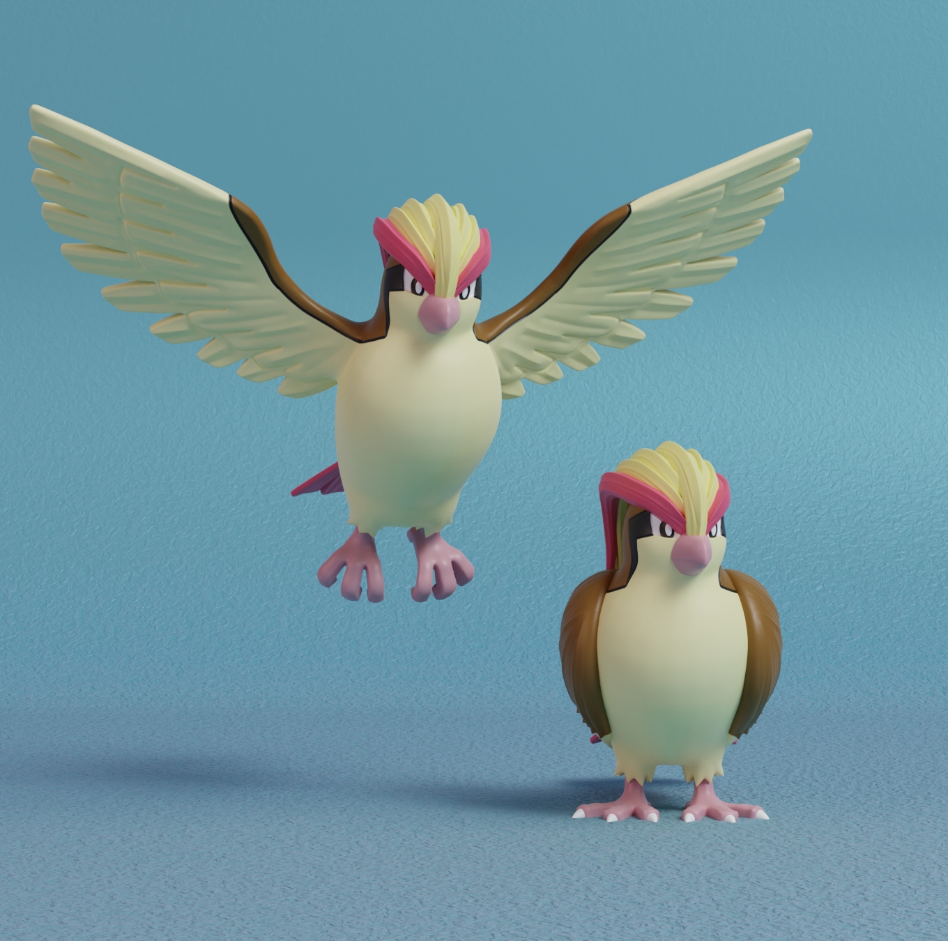 Pokemon pidgeot 2 pose 3D print model - Mito3D