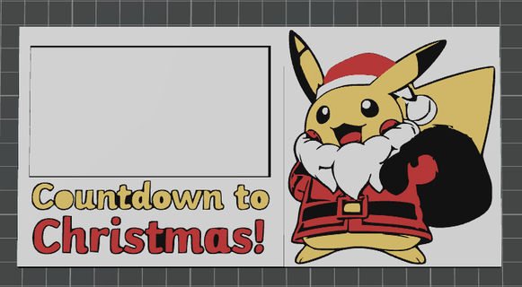 Pokémon Pikachu Weihnachten Countdown Pokémon Weihnachten Dekoration Anzahl Pikachu charizard 3d print model - Mito3D