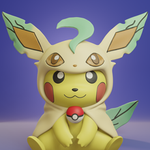 pokemon - pikachu cosplay poncho leafeon 3d print model - Mito3D