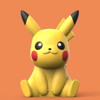 pokemon Pikachu fácil impresión apoyo 3d print model - Mito3D
