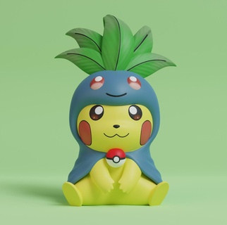 pokemon Pikachu extraño cosplay ceniza pokebola juguete hogar casa gratis mimikyu popular eevee impresión perro anime manga coleccionable charizard oscuridad vileplume bellossom 3d print model - Mito3D