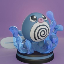 pokemon - poliwag figure 3d print model - Mito3D
