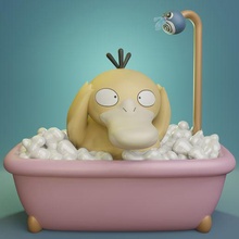 pokemon Psyduck banyo zaman oyun Pikaçu pokeball Golduck ördek oyuncak Sanat koleksiyon şekil kül manga anime Su poliwag 3d print model - Mito3D
