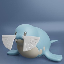 Pokémon phoque art Pikachu sphérique baleine propre l'eau joint pokeball cendre jouet collectionner figure manga anime impression 3d print model - Mito3D