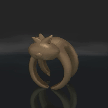 pokemon - slakoth ring 3d print model - Mito3D