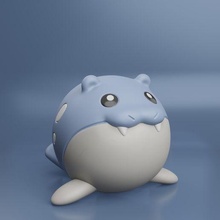 pokemon - spheal art pikachu sealeo walrein water seal pokeball ash toy collectible figure manga anime print 3d print model - Mito3D