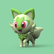 pokemon - sprigatito 3d print model - Mito3D