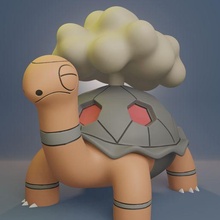 pokemon - torkoal smoke 3d print model - Mito3D