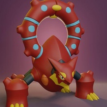 Pokemon vulcano 3d print model - Mito3D
