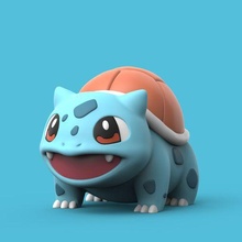 Pokémon l'eau bulbasaur 3d print model - Mito3D