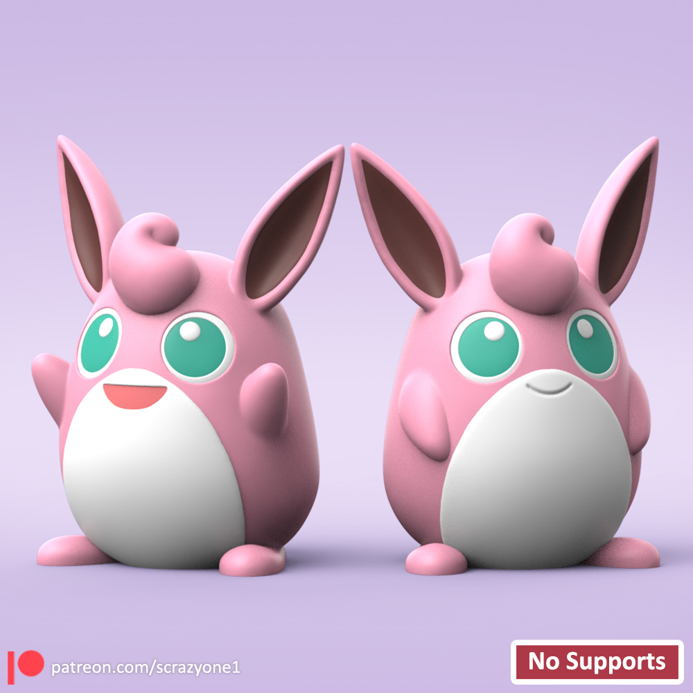 Pokemon wigglytuff facile Stampa supporto squirtle Pikachu charmander bulbasaur gratuito anime Batman giocattolo flessibile darth eevee charizard guerra stellare 3D print model - Mito3D