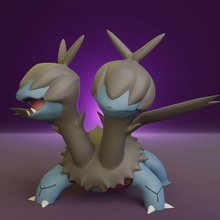 Pokemon dubbio 2 pose 3d print model - Mito3D