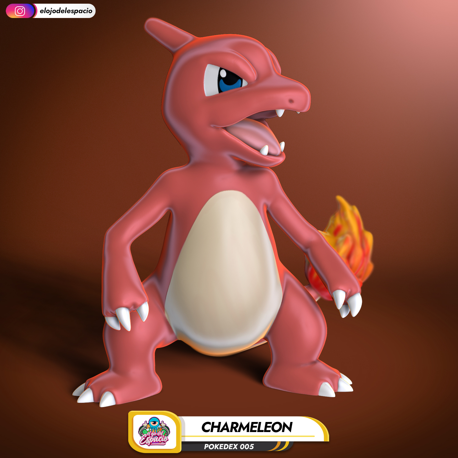 Pokemon 005 charmeleon 3D print model - Mito3D
