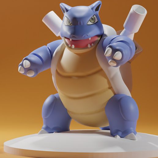 Pokémon 009 blastoise 3D print model - Mito3D