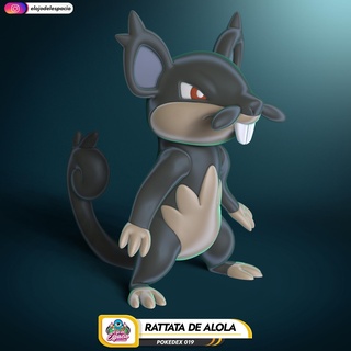 Pokémon 019 Rattata alola 3d print model - Mito3D