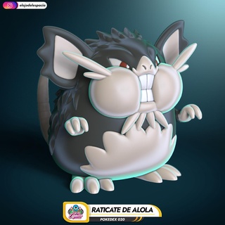Pokémon 020 ratificar alola 3d print model - Mito3D