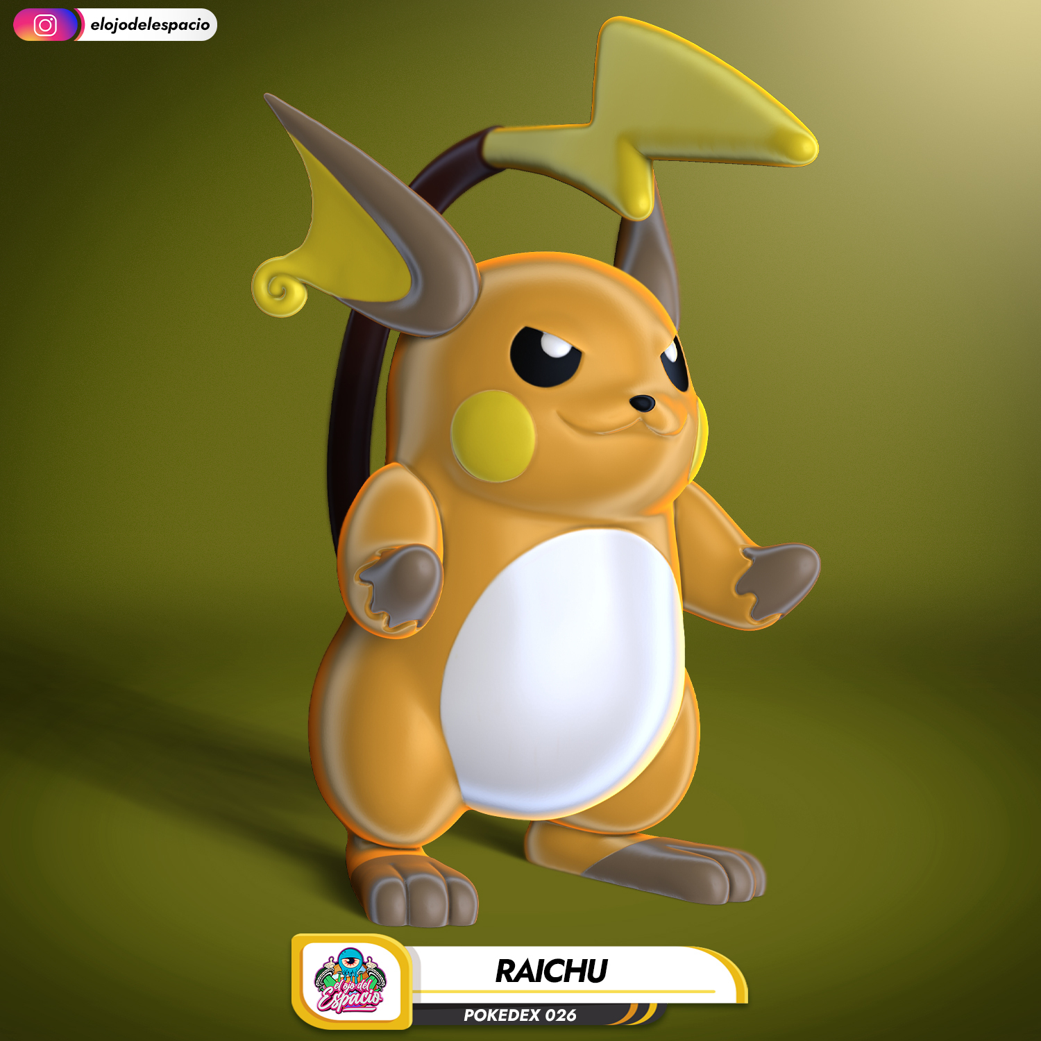 pokemon 026 Raichu 3D print model - Mito3D