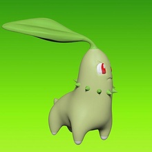 pokemon 152 - chikorita nintendo 3d print model - Mito3D