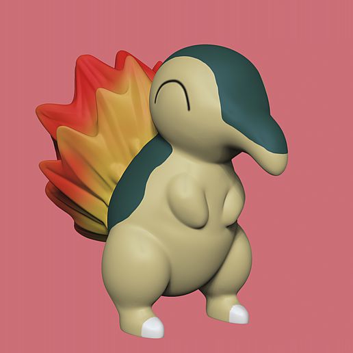 pokemon 155 - totodile cyndaquil fire toy 3D print model - Mito3D