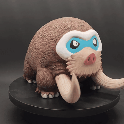 pokemon 473 - mamoswine 2 poses gen 4 sinnoh resin model miniature 3d print model - Mito3D