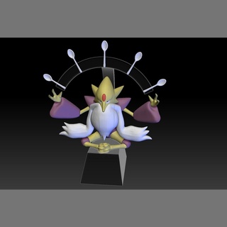 pokemon alakazam mega evolution toy figure art game pokemongo nintendo pokemonzukan games toys sculpture 3d print model - Mito3D
