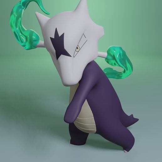 Pokemon Alola Marowak 3d Print Details 