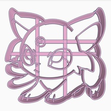 pokemon anime chibi à l'emporte-pièce divers espeon cutter l'anime cookie de fourrure 3d print model - Mito3D