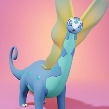 Pokémon Aurorus Spiel Pikachu Asche Pokeball Spielzeug Beliebt eevee Drucken 3d Hund Anime Manga Sammlerstück amaura Fossil 3d print model - Mito3D