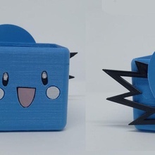 pokemon azurril cuadrado maceta anime Cubeta 3d print model - Mito3D