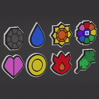 pokemon badges kanto region refrigerator magnets Game medals magnet medal collectibles home decor decoration gifs merchandise geeky gifts gamer fan art accessories 3d print model - Mito3D