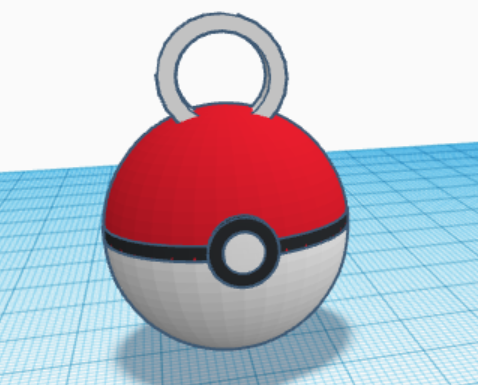 pokemon ball keychain game keys figure 3D print model - Mito3D