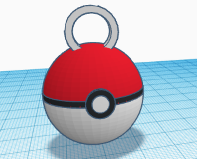 pokemon ball keychain pokemon game ball keychain keys figure  3d print model - Mito3D