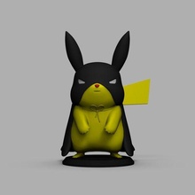 pokemon bat pikachu batman 3d print model dark knight joker robin harley queen 3d print model - Mito3D