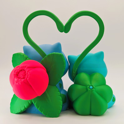 pokémon bulbasaur ivysaurier valentinstag 3d print model - Mito3D