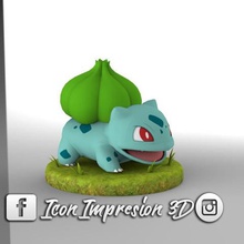 pokemon bulbasaur de base divers roc 3d print model - Mito3D