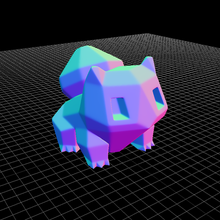 pokemon Bulbasaur poli 3d print model - Mito3D