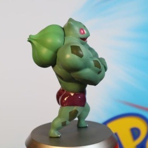 Pokémon bulbasauro swole stl Prêmio jogos figura monstro obj ender 3 3dprint animais terror minis cinza 3D print model - Mito3D