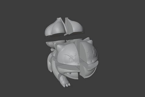 Pokémon bulbasaur tama réel Taille Couper impression Jeu pokeball 1 vie taille escala haché para 3d print model - Mito3D
