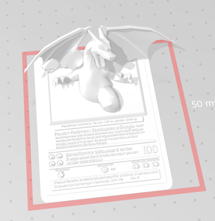 Pokemon carta charizard arte 3d print model - Mito3D