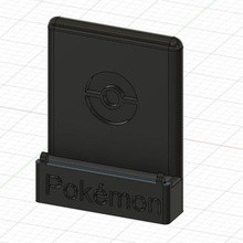 Pokémon carte titulaire soutien gadget pok lun pika dracofeu Pikachu soutenir 3d print model - Mito3D