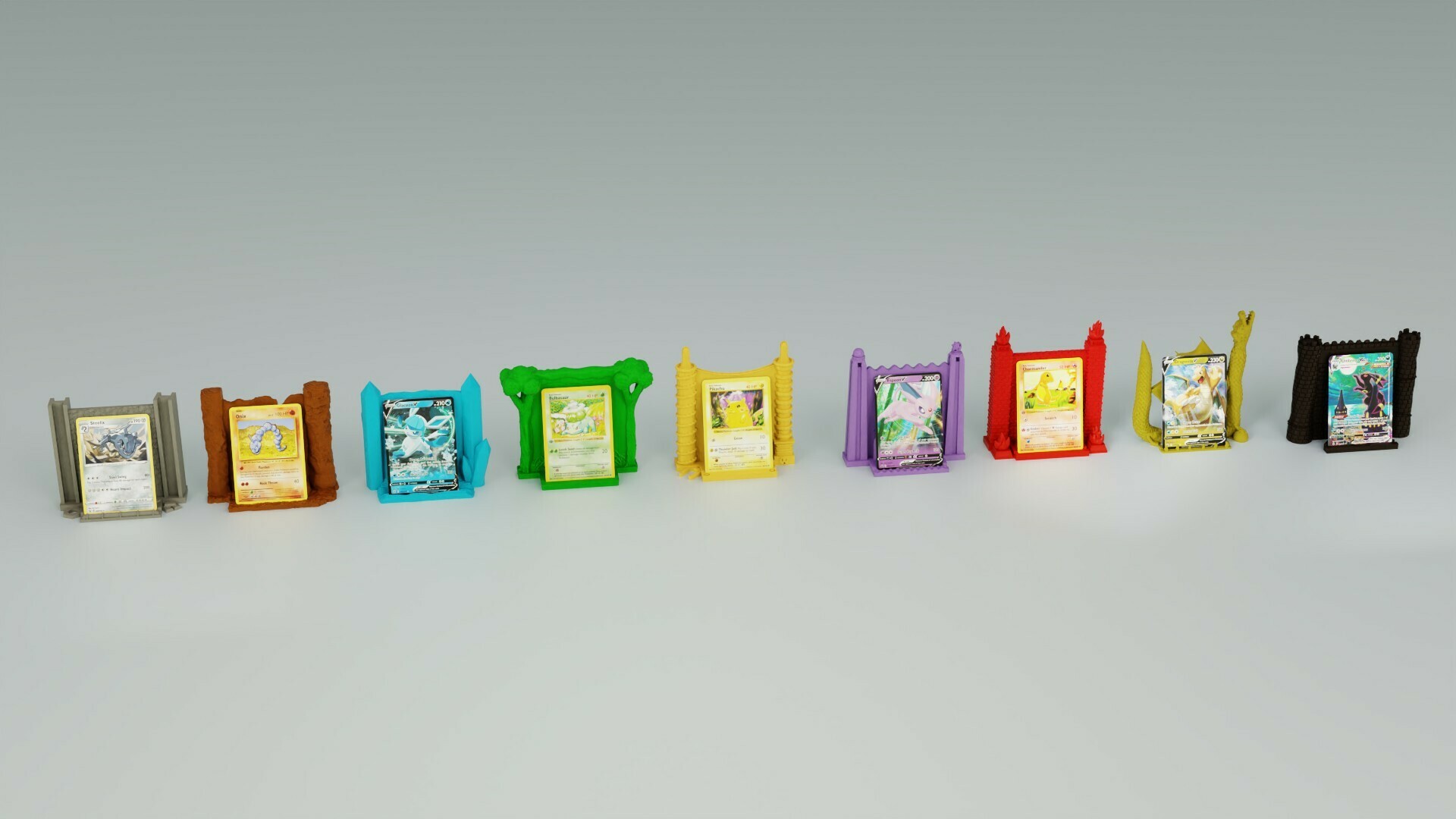 pokemon card stands - full collection stand holder 3D print model - Mito3D
